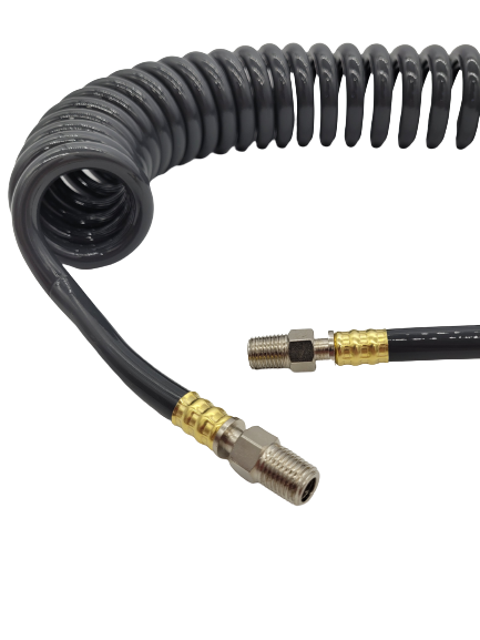 Heavy Duty Coil Hose with Fittings (25 Feet)