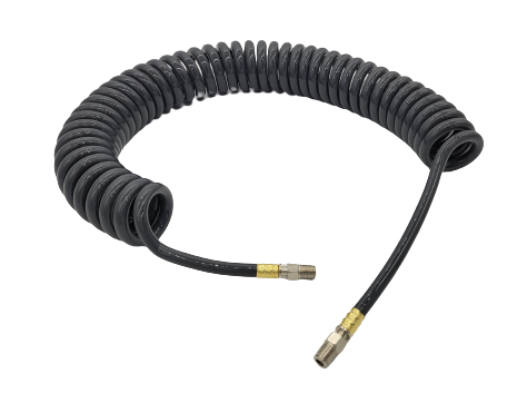 Heavy Duty Coil Hose with Fittings (25 Feet)